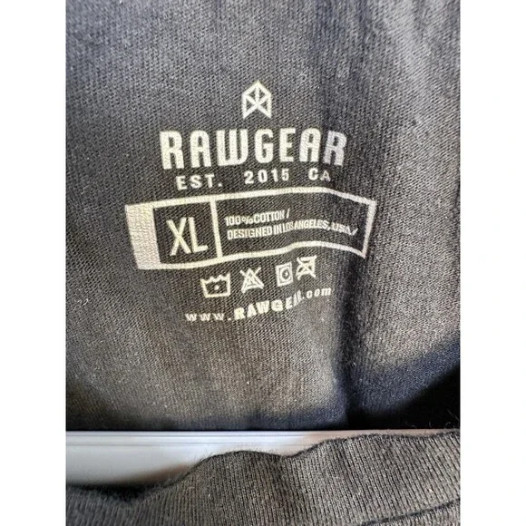 Raw Gear Shirt Mens XL Blue and White Sleeveless Crew Neck Tee Surf Beach - Picture 2 of 5